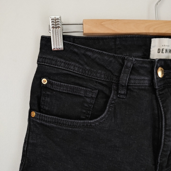 Sezane Perfect Slim Jeans Organic Cotton Black Size 30 - Picture 7 of 16